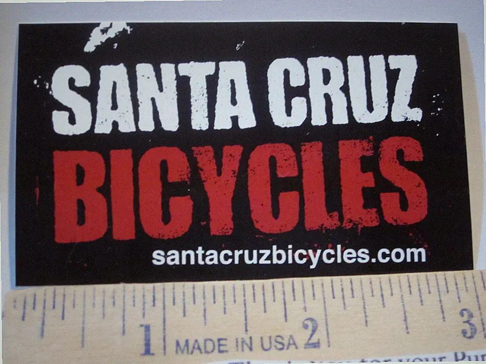 3" SANTA CRUZ Road Mountain MB BIKE FRAME STICKER DECAL