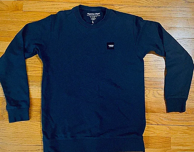 Long Sleeve Santa Cruz Mountain Bike Crew Neck Sweatshirt Navy Blue size Large