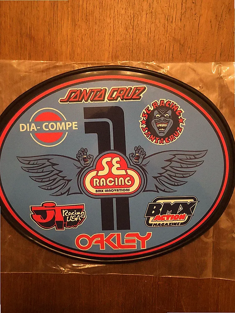Old School OVAL BMX Number plate by OGK JAPAN -SE Racing Santa Cruz Big Ripper