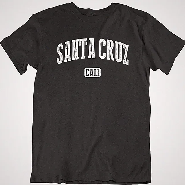 Santa Cruz California Cycling Road Bike Beach Surfer Skate T Shirt Tee Gift New
