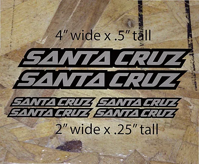 Santa Cruz Mountain Bike Small 4" wide USA Replacement Decals Stickers Frame HD