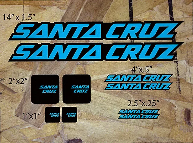 Santa Cruz Mountain Bike USA Made Replacement Decals Stickers Frame Heavy Duty