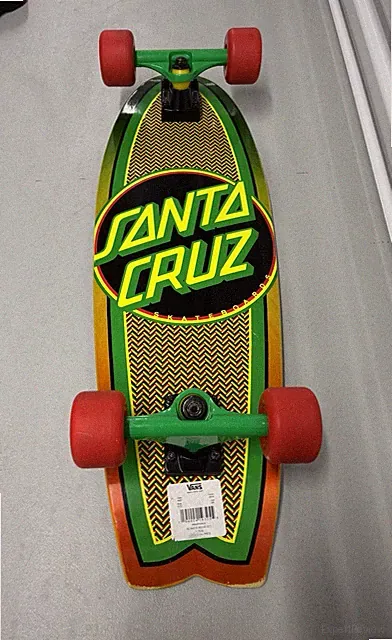 Santa Cruz Rasta Weave Dot Shark Cruiser (Only Used For Mags & Internet Spots)