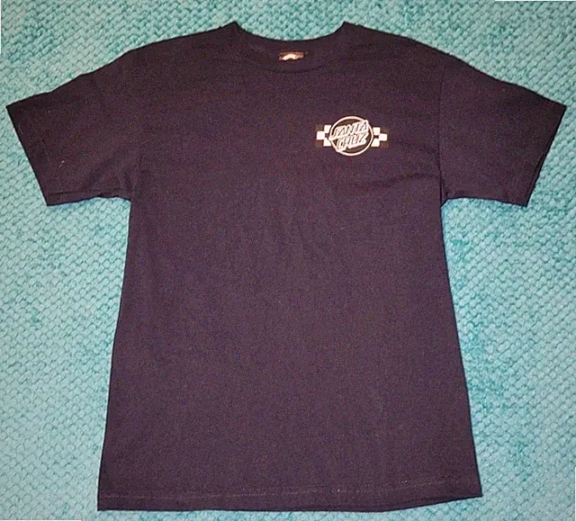 Santa Cruz Skate T-shirt Mens Medium Blue Logo Skateboarding Ex Cond