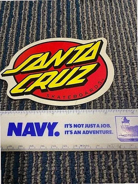 ! VINTAGE NOS OLD SCHOOL SANTA CRUZ STICKER LARGE BMX SKATEBOARD DECAL